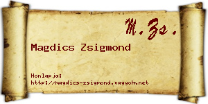 Magdics Zsigmond névjegykártya